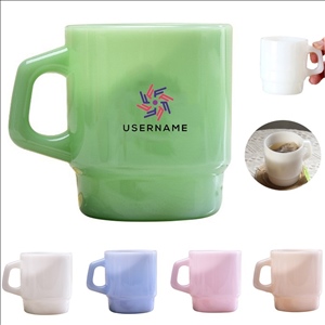 8oz Jade Stacked Coffee Tea Cup with Handle